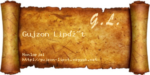 Gujzon Lipót névjegykártya